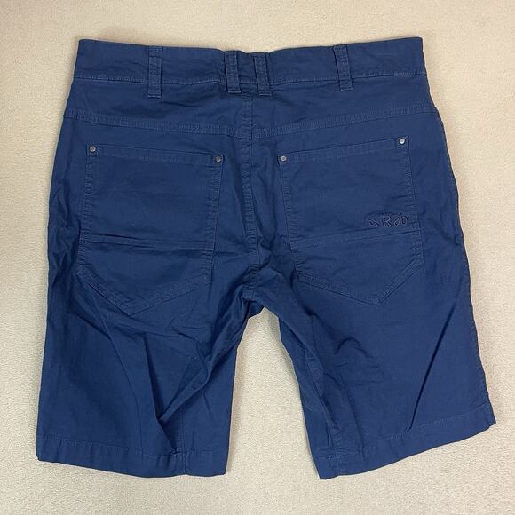 Rab Shorts Mens 36 Blue Performance Stretch Mid Rise Zipper Fly Hiking Outdoor - Picture 12 of 13